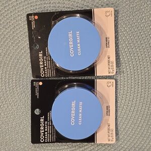 COVERGIRL BRAND CLEAN MATTE WOMEN'S PRESSED POWDER OIL CONTROL BUNDLE OF 2